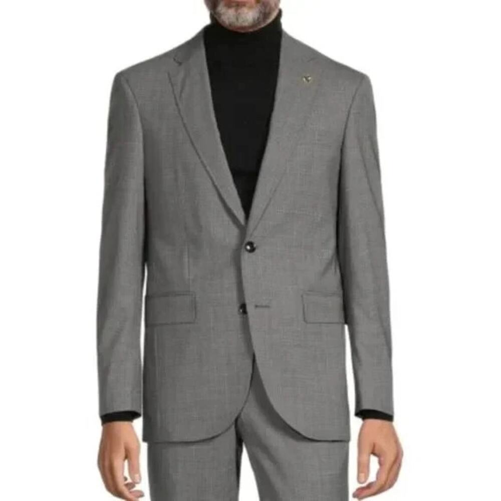 Ted Baker Suit Jacket Men's 40R Gray Texture Jay CT Sport Coat Only